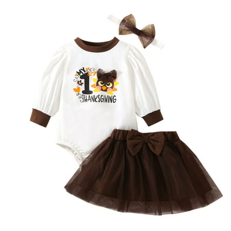 

WZHKSN Toddler Girl Print 2Pcs Outfits Clothes Set Brown