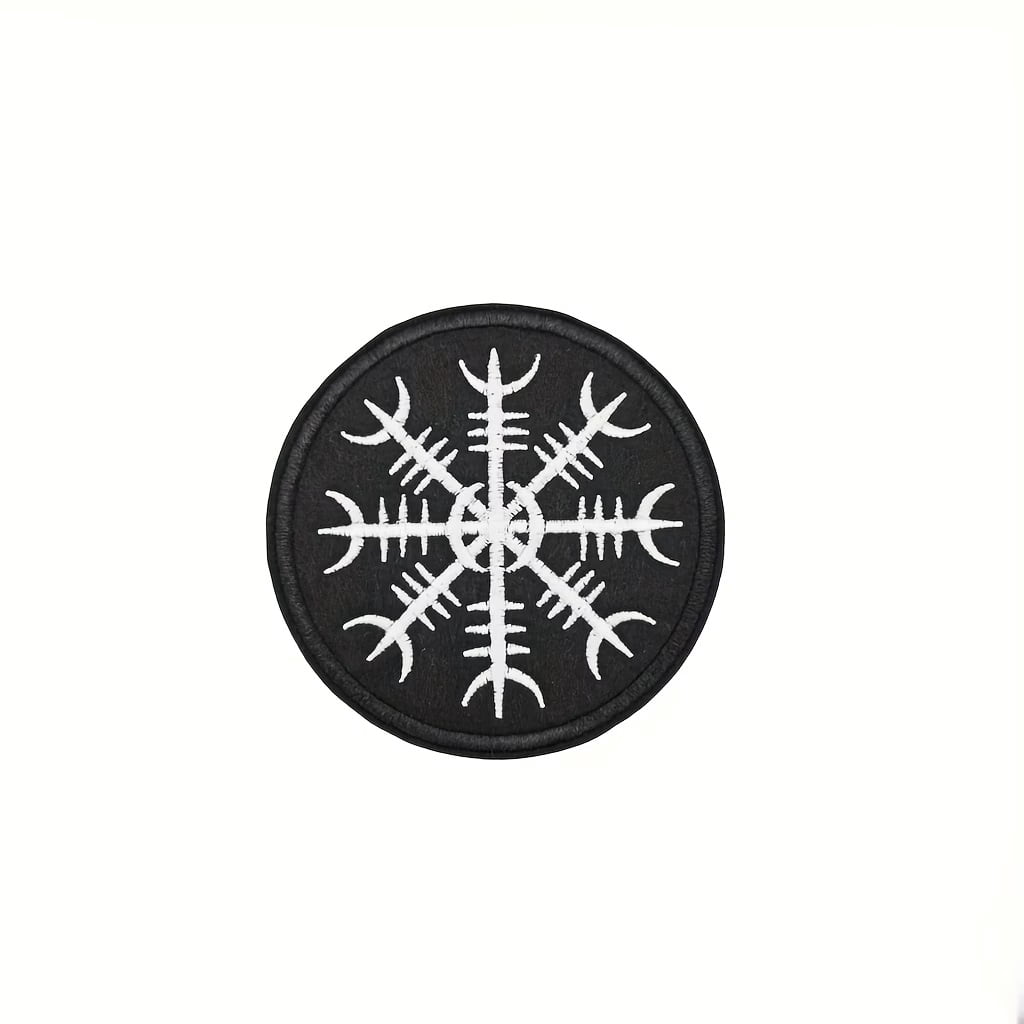 2pcs Compass Embroidered Patches for Clothing, Jackets, Bags, and Hats - Versatile Seasonal Decorations