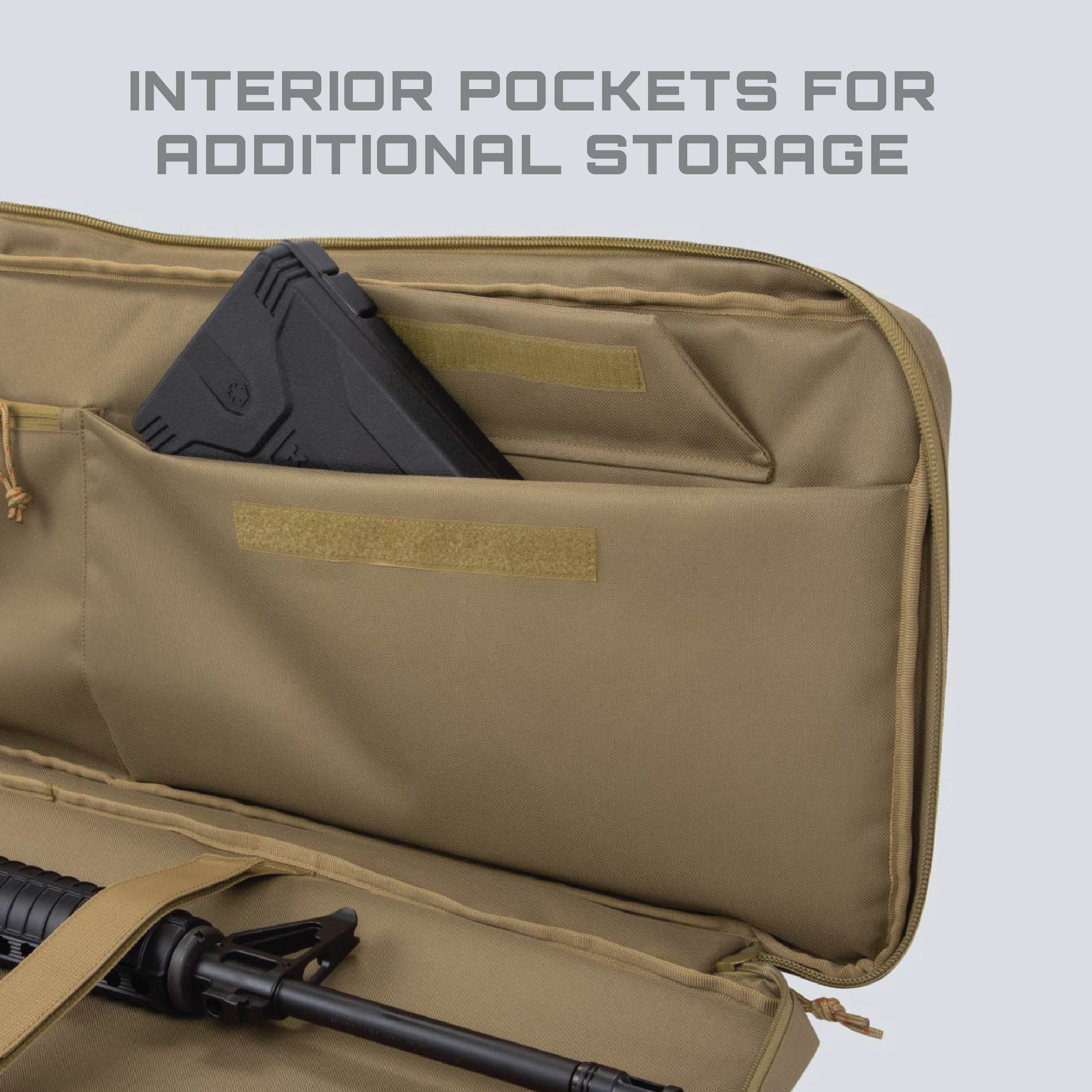 Tac-Six™ 46" Lockable Rifle Soft Case, Molle Front, Coyote