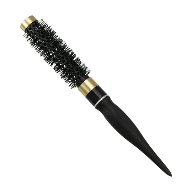 Cepillo redondo para el cabello Cerámica nano térmica, para secar el cabello, rizar, Herramienta para peinar el cabello, para hombres y mujeres, negro, 25 mm