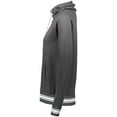thumbnail image 2 of Holloway Sportswear XS Womens All-American Funnel Neck Pullover Carbon Heather/White 229763, 2 of 5
