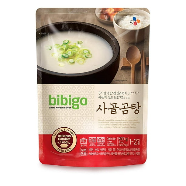 [16 Packs] CJ Bibigo Korean Beef Bone Broth Soup, ReadytoEat, 17.6oz