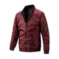 thumbnail image 2 of Lilgiuy Men's Novelty Flight Suit Plus Cotton Jacket Reversible Stand Collar Jacket In Winter Warm Coat for Dating Wedding, 2 of 5