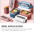thumbnail image 4 of Billuyoard Fiambrera de doble capa para alimentos frescos, contenedor de almacenamiento Bento ABS, cajas de horno microondas de silicona para trabajo Cocina y Comedor Azul Billuyoard HA067352-02, 4 of 6