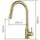 thumbnail image 5 of Apuakthei Grifo de cocina de Oro pulido, grifo de lavabo retráctil para verduras, frío y caliente, grifo de fregadero de acero inoxidable 304, 5 of 5