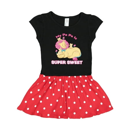 

Inktastic My Pa Pa is Super Sweet Cotton Candy Lions with Pink Mane Gift Toddler Girl Dress