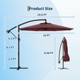 thumbnail image 2 of QinaQin Parasol Déporté de Patio 10 Pi avec Base en Croix, Rouge Vin, 2 of 8