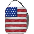 thumbnail image 3 of Lunch Bag Red Blue White American Flag Insulated Lunch Bags For Picnic, Hiking, Beach, Fishing, Travel, 3 of 6