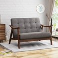 thumbnail image 7 of Noble House Simon Contemporary Fabric Upholstered Settee, 7 of 7
