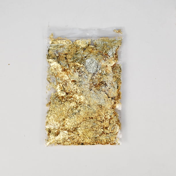 Lámina de oro rota Lámina de plata rota Lámina de cobre rota Arte de uñas roto Decoración de lámina de oro Decoración de lámina de oro Lámina de oro Fragmentos de lámina de oro