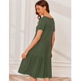 thumbnail image 4 of Vestido de maternidad y lactancia Ekouaer de verano de manga corta verde M, 4 of 6