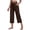 19# Brown, variant on Athletic Capri Pants Womens High Waisted Straight Leg Tummy Control Yoga Capris Leggings with Pockets Crop Workout Summer Pants Black L