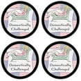 thumbnail image 2 of Silicone Non-Slip Drink Coasters with Removable Printed Absorbent Felt Pad - Set of 4 - Domestically Challenged, 2 of 3