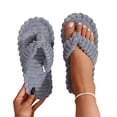 thumbnail image 5 of Willtoo Womens Flip Flops Slippers with Memory Foam Cute Corduroy Bow House Slippers Indoors Outdoors Soft Anti-Skid Open Top, 5 of 6