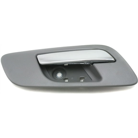 Interior Door Handle Compatible with 2007-2013 Chevrolet Silverado 1500 Front, Driver Side Gray bezel with chrome lever