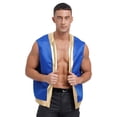 thumbnail image 2 of Aislor Men's Adults Toad Open Front Waistcoat Vest Royal Blue L, 2 of 7