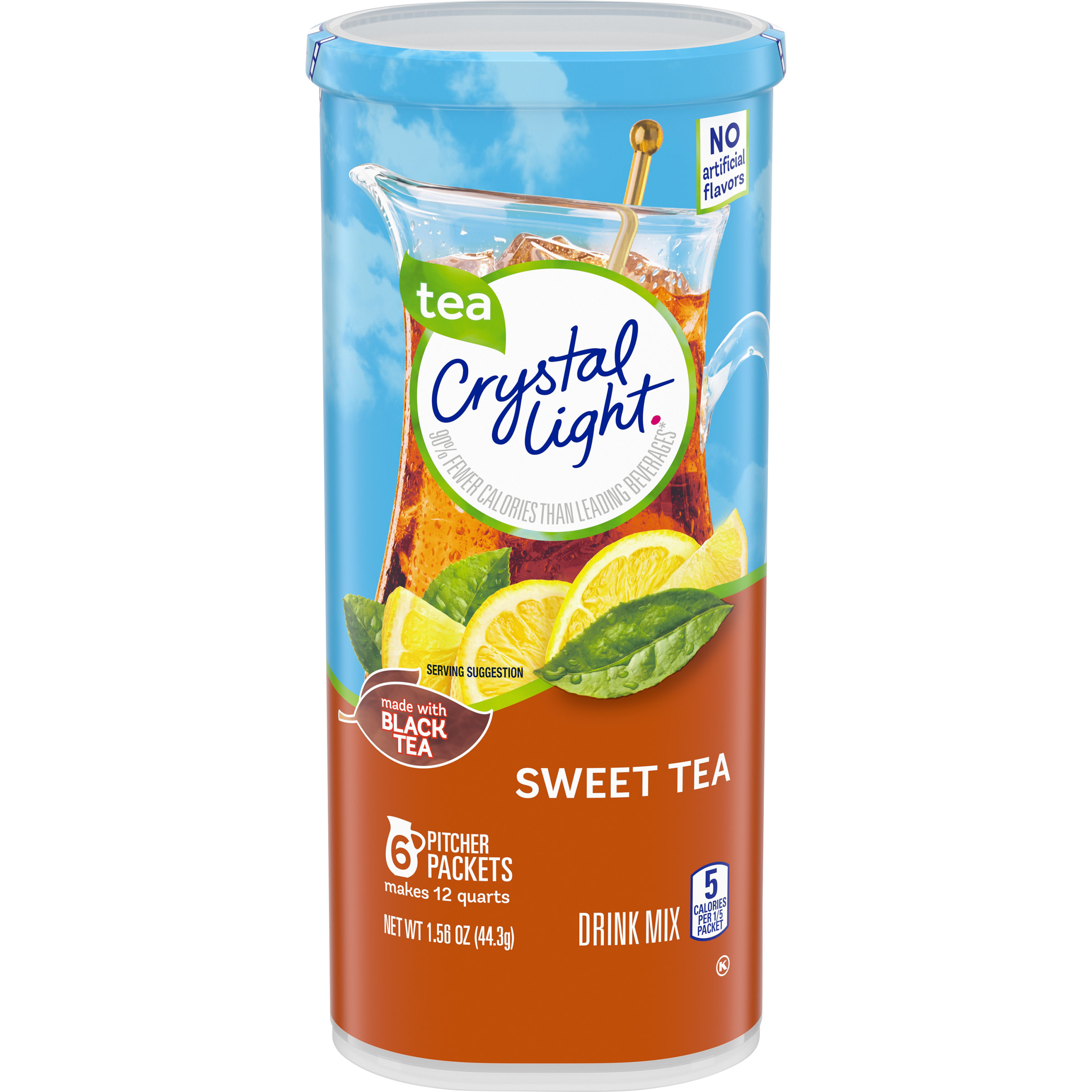 Crystal Light Sweet Tea Naturally Flavored Powdered Drink Mix, 6 ct