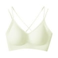 thumbnail image 1 of Sujetador para mujer, sujetador elevador con cuello en V, Bralettes, sujetador para dormir, suave, transpirable, todos los días Verde, 1 of 9