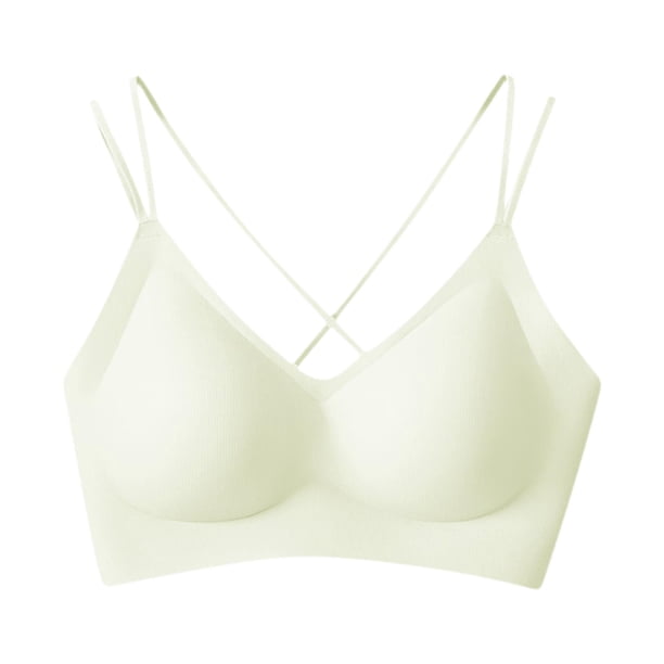 Sujetador para mujer, sujetador elevador con cuello en V, Bralettes, sujetador para dormir, suave, transpirable, todos los días Verde