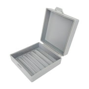 Elimeta Square Soap Dishes Holder for Shower Travel Soap Container with Lid Lightweight Waterproof Soap Box for Dr. Squatch Men's Soap Bar for Traveling Toiletry Gym Bathroom (Grey) C38