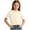 Beige-01, variant on Girls' Short Sleeve Crew Neck T-Shirt Solid Color Soft Lightweight Tee for Ages 3-16, School & Everyday Wear