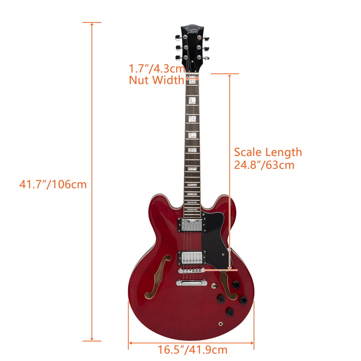 BMTBUY Glarry GGS101Electric Guitars Semi-Hollow Body Tune-o BMTBUY Glarry GGS101Electric Guitars Semi-Hollow Body Tune-o