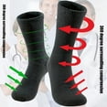 thumbnail image 2 of Diabetic Cotton Crew Socks for Men and Women Black 6 Pairs 13-15, 2 of 7