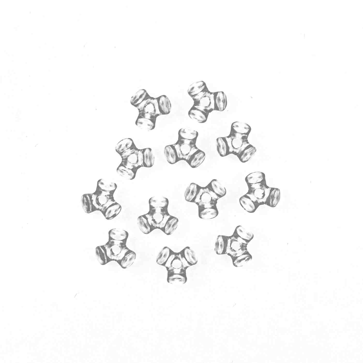 11 mm Acrylic Crystal Clear Tri Beads Bulk 1,000 Pieces