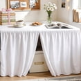 thumbnail image 6 of Floor Length Fitted Pleated Table Skirt Adjustable Elastic Strap Elegant Decor Cover For Banquet Buffet Wedding Party, 6 of 8