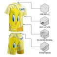 thumbnail image 3 of Boys Looney Tunes Tweety Short Sleeve Mesh T-Shirt And Shorts Outfit Set Summer Clothes Set for Kids, 3 of 7
