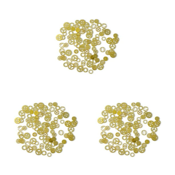 Kearding Parches de uñas de Navidad Vacaciones francesas Lentejuelas doradas con purpurina Fabricación de joyas Artesanía Copos metálicos Decoración Type1 NO1 Kearding CBP180869
