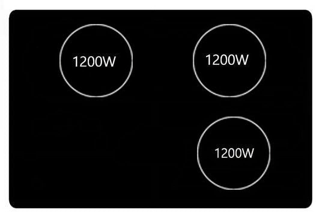 Summit CR3240 230V 3-Burner Cooktop - Black Ceramic Glass