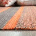 thumbnail image 4 of SAFAVIEH Kilim Aylmer Striped Wool Area Rug, Dark Grey/Orange, 9' x 12', 4 of 7
