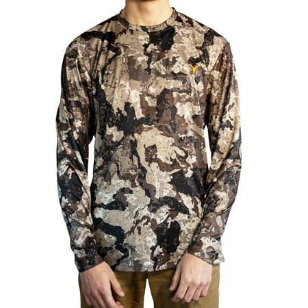 HOT SHOT Men s Camo Hunting Lightweight Performance Long Sleeve Shirt - Veil Cervidae Medium
