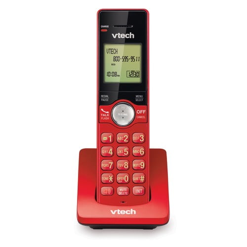 Pre-Owned VTech CS6909-16 Accessory Cordless Handset, Red Requires a VTech CS6919 or CS6929 Series Cordless Phone System to Operate