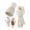 White, variant on Unisex Knit Hat Scarf Gloves Set, 3-Piece Winter Accessories with Touchscreen Gloves, Warm Fleece Lined Beanie and Neck Warmer, 6 Color Options for Men and Women, Cold Weather Knit Set Beige