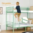 thumbnail image 2 of Zimtown Twin over Twin Steel Bunk Beds Frame Ladder Bedroom Dorm Room,Green, 2 of 8