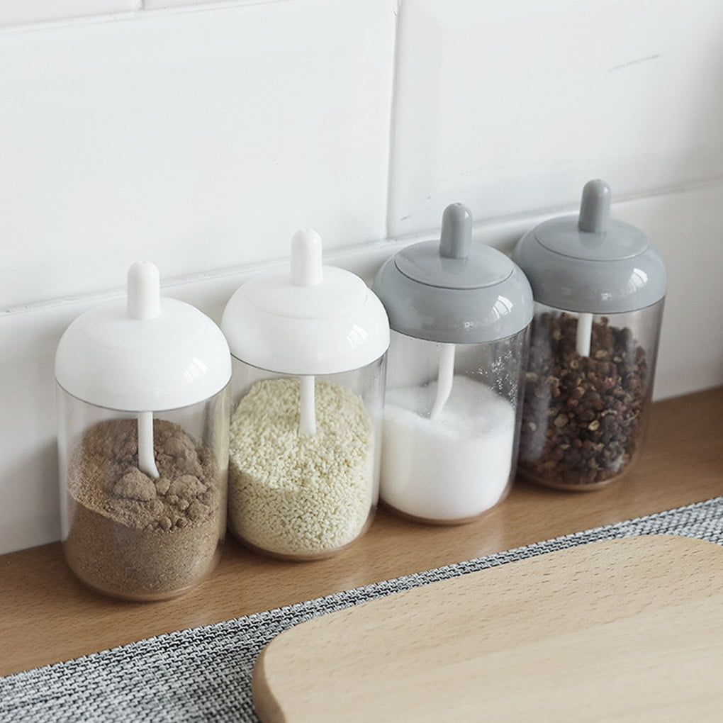 Counter-top Seasoning Storage Containers with Spoons – Pear & Park