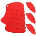 thumbnail image 4 of WEUVEB 4Pcs Heat-Resistant Ironing Pad in Red Silicone for Portable Use on Dining Tables and Ironing Boards, 4 of 8