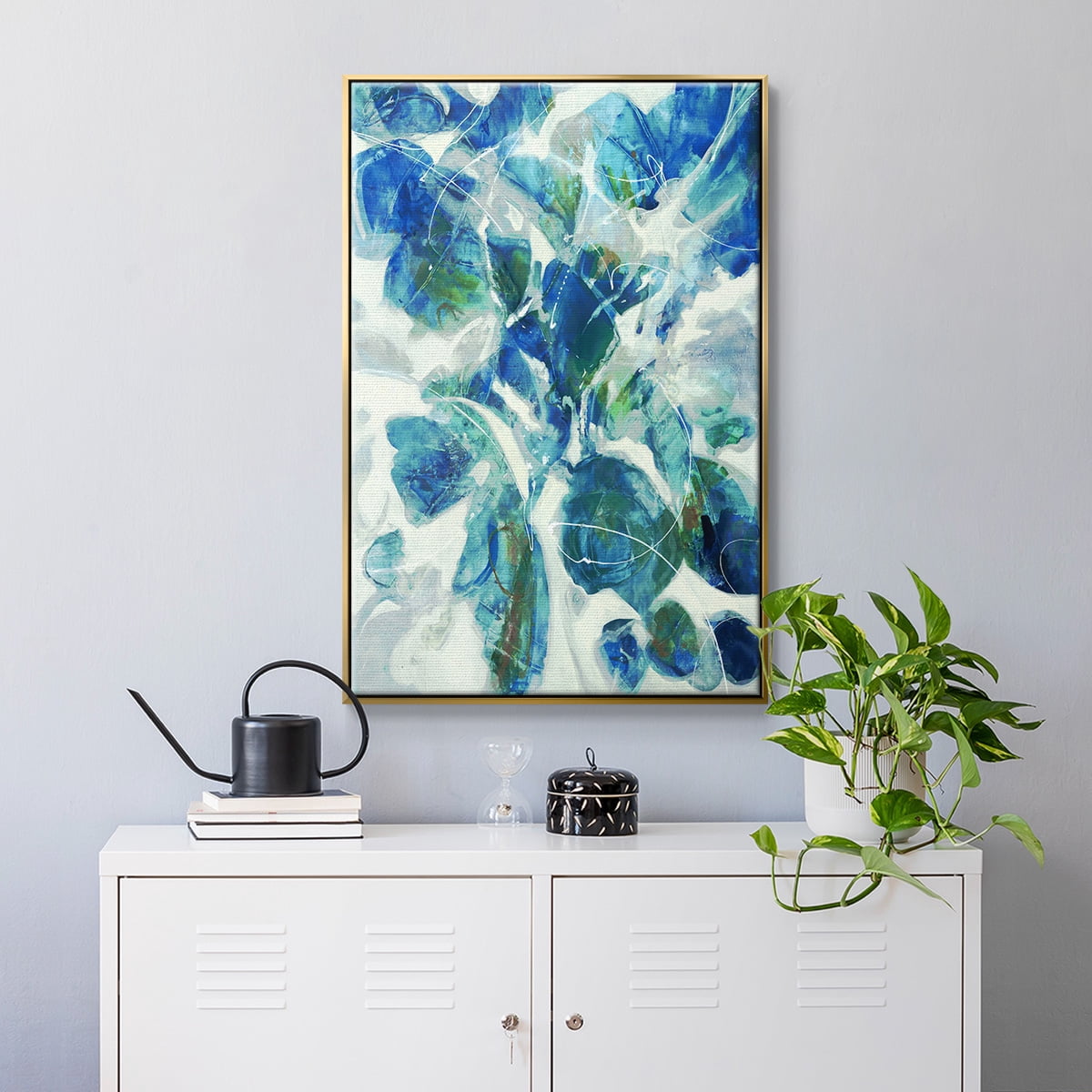 Winding Road Framed Premium Gallery Wrapped Canvas - Ready to Hang - 27 x 41 - Gold Floating Frame