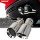 thumbnail image 1 of Piece Top Quality 304 Stainless Steel Universal Exhaust System Pipe End Chrome + Exhaust Tip~12471, 1 of 1