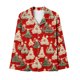 thumbnail image 5 of Puntoco Pijamas para mujer Conjunto de pijama con camisa de cuello en V y manga larga con estampado navideño para otoño e invierno para mujer, 5 of 5