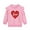 4# Glitter Heart, variant on DDSOL Toddler Girls Sweatshirt Valentine's Day Long Sleeves Shirts Ruffle Tops Pink 4T
