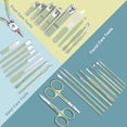 thumbnail image 5 of Manicure  Personal Care Mens Grooming Kit, 30 in 1 Professional Nails Kit Pedicure Kit, Nail Clippers for Men and Nail Tools Portable Set, with Luxurious Travel Case (Green), 5 of 17