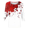 thumbnail image 5 of Pisexur Chandails en Molleton d'Halloween pour Femmes Manches 3/4 Col Rond Chandails en Molleton Graphiques Amusants Chandails à Capuchon Chandail Tops Tendance Automne Chandail Tops Blouses, 5 of 5