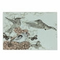 thumbnail image 1 of Hummingbird Cutting Board, Vintage Style Art with Birds Butterflies on Blossoms Ornamental Background, Decorative Tempered Glass Cutting and Serving Board, Small Size, Brown Tan, by Ambesonne, 1 of 1