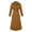 Brown, variant on Women's Elegant Maxi Dresses Dressy Casual Half Button Collared V Neck Long Sleeve Shirt Dresses Comfort Loose Fit Business Work Office Dresses