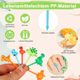 thumbnail image 3 of Tenedores de Frutas de Dinosaurio 3D para Niños, 18 Piezas Tenedores de Frutas de Plástico de Animales Mini Brochetas para Aperitivos, Accesorios de Decoración de Lonchera, Palillos de Postre, 3 of 7