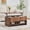 Walnut, variant on Lift Top Coffee Table with Hidden Storage and Open Shelf, Mid Century Modern 35.4" Fluted Rectangle Center Table with 2 Compartments & Cabinet-Walnut