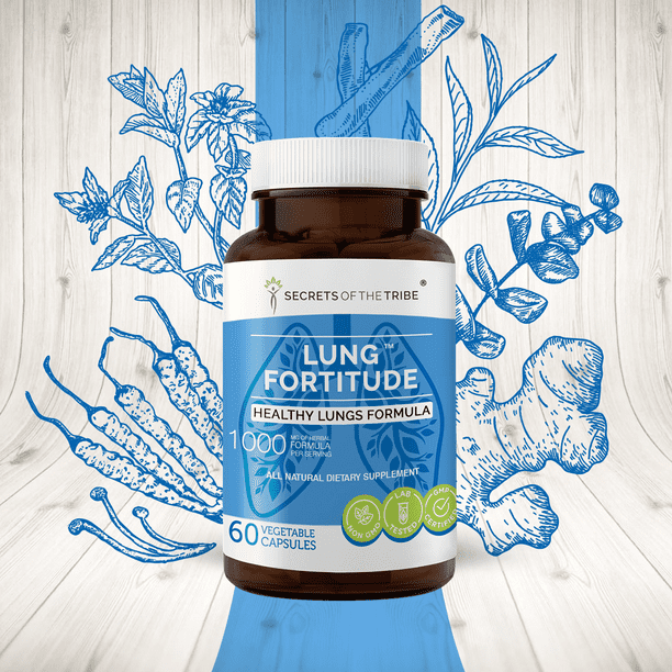 Lung Fortitude 60 Capsules, 500 mg, Osha, Peppermint, Eucalyptus